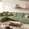 Kawola Sofa Madeline Wohnlandschaft U Form Cord Olivgrün In Cord Wohnlandschaft