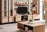 Wohnwand Industrial Design | Homestyle4U intended for Wohnzimmerschrank Modern