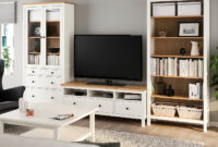 Hemnes Tv-Möbel, Kombination, Weiß Gebeizt/Hellbraun Klarglas with regard to Wohnwand Ikea