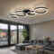 Led Deckenleuchte, Ring-Design, Schwarz Matt, L 88,5 Cm within Wohnzimmer Lampen Modern